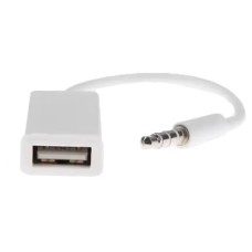 Adapter USB na AUX beli 17cm A017